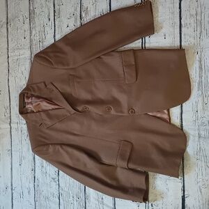 Coppley Men's Brown Cashmere 3 Button Blazer 42R
